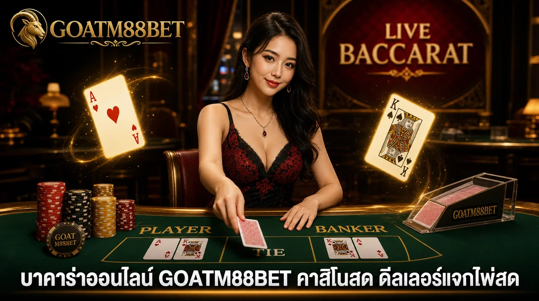 บาคาร่าออนไลน์ GOATM88BET คาสิโนสด ดีลเลอร์แจกไพ่สด