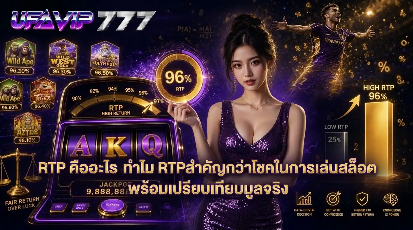 RTP คืออะไร ทำไม RTP สำคัญกว่าโชคในการเล่นสล็อต พร้อมเปรียบเทียบข้อมูลจริง