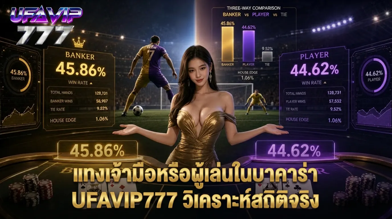 แทงเจ้ามือหรือผู้เล่นในบาคาร่า UFAVIP777 วิเคราะห์สถิติจริง